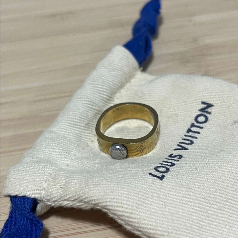 louis vuitton nanogram ring size L (fits like a ring size 7)